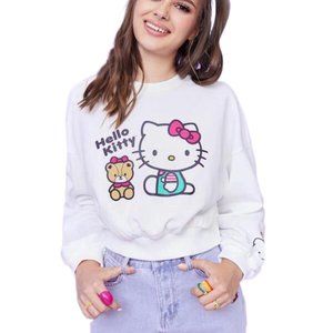 HELLO KITTY White Graphic Pullover Sweater, size XL